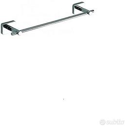 Porta salviette bagno 45 cm cromato moderno viti