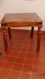 Tavolo vintage rustico/artigianale anni 90 