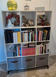 libreria con cassettoni