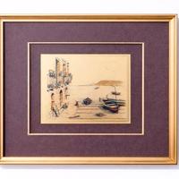 Paesaggio Marino ottone dorato tir.12/200 Pessione