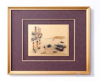 Paesaggio Marino ottone dorato tir.12/200 Pessione