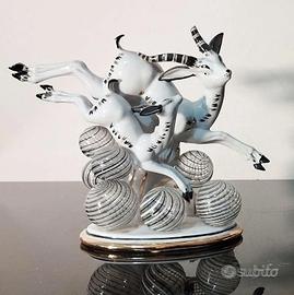 Coppia Cerbiatti di Capodimonte, Vintage anni '80