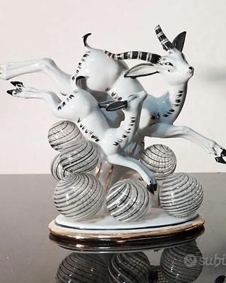 Coppia Cerbiatti di Capodimonte, Vintage anni '80