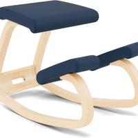 Varier Variable legno naturale tessuto blu