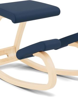 Varier Variable legno naturale tessuto blu