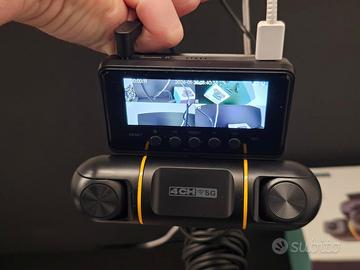 Dash Cam WIFI a 360° Auto 4 camere con Schermo