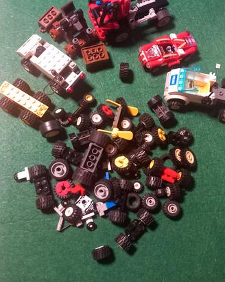 lego set di ruote ed accessori misti