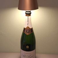 Pol Roger bottiglia lampada led dorata 