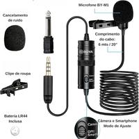 Microfono Boya BY-M1, smartphone o camera completo