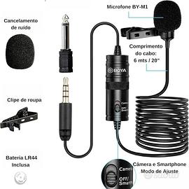 Microfono Boya BY-M1, smartphone o camera completo