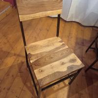 sedie in legno e ferro