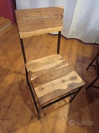 sedie in legno e ferro