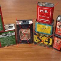 Scatole latta polvere caccia vuote