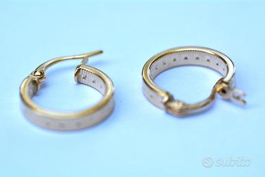 Paio di Orecchini Oro giallo 759 a cerchio,