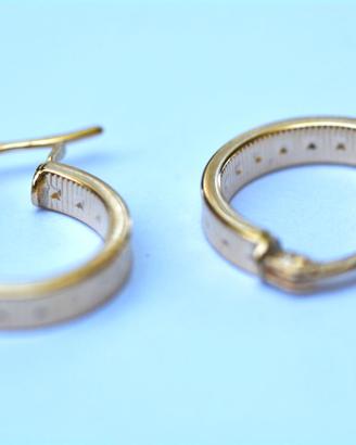 Paio di Orecchini Oro giallo 759 a cerchio,