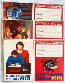 3 Cartoncini Pubblicità Inchiostri PESSI originali