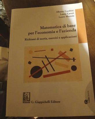 Matematica di base per l'economia e l'azienda – Ca