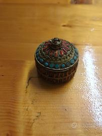 Scrigno Portagioie Vecchio Chinese Cina Cofanetto 