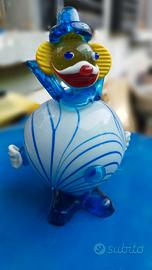 pagliaccio in vetro murano 