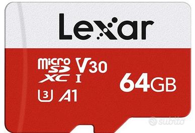 Micro SD 64 GB, Scheda Micro SD fino a 100 MB/sec