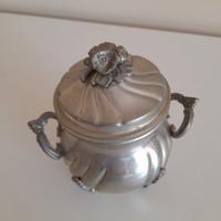 Zuccheriera in peltro di Rama Firenze anni 50/60