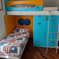 cameretta  con 2 letti, armadio doppia profondità