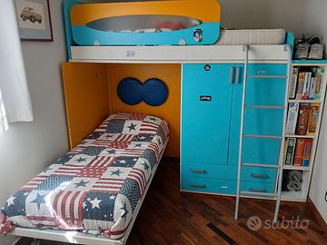 cameretta  con 2 letti, armadio doppia profondità
