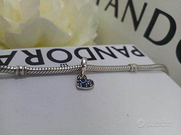 charm Pandora cuore blu stellate