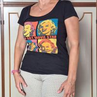 T‑Shirt Nera XL 4 Marilyn in Pop‑Art Warhol Stile