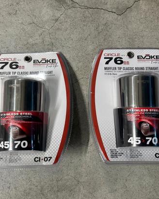 TERMINALE TONDO INOX Enrich Voke 76mm - 2 pezzi
