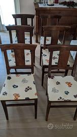 6 Sedie in legno