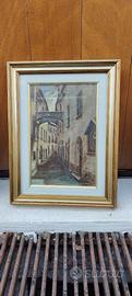 F. Pagani vicolo veneziano + High Life quadro olio