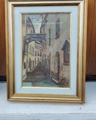 F. Pagani vicolo veneziano + High Life quadro olio