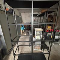 scaffali in metallo nero stile industriale 4 pezzi