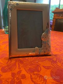 Cornice foto sovrani per bambino Argento