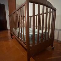 Culla in legno Pali con materasso aggiuntivo