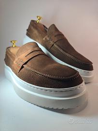 Mocassino camoscio 43 marrone
