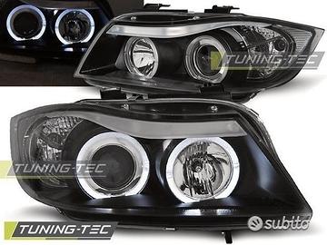 Fari Angel Eyes BMW Serie 3 E90 / E91 Neri