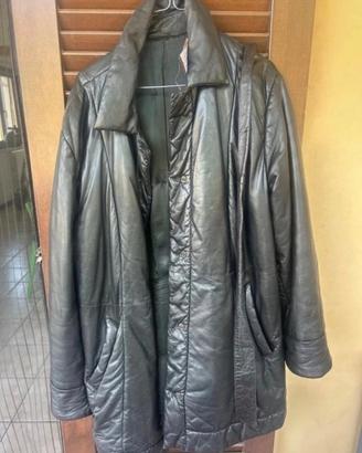 Giacca in pelle con cintura