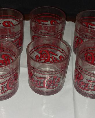 6 bicchieri vintage Pepsi Cola