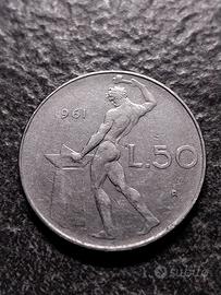 50 Lire Vulcano 1961 Italia