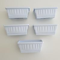 Lotto 5 fioriere vasi Bama colore bianco ghiaccio