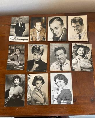 Cartoline Autografate Anni '50 Sophia Loren e altr