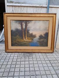 quadro firmato d'epoca olio su tela 