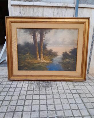 quadro firmato d'epoca olio su tela 