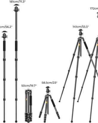 Treppiede K&F Carbonio