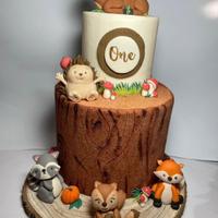 Torta scenografica personaggi del bosco