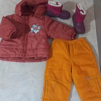 abbigliamento completo neve 15-24 mesi bimba
