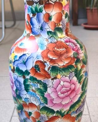 Vaso cinese decorativo floreale