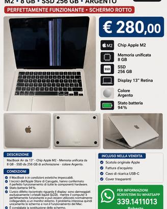 MacBook Air 13" (2024) - M2 - 8 GB - SSD 256 GB